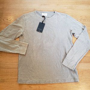 Longsleeve Tan Crew Knit - Crossley - Made in Italy - Large - New w/ tags